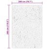 vidaXL Matto HUARTE lyhytnukkainen ja pest&auml;v&auml; kerma 200x280 cm