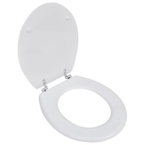 vidaXL WC-istuin MDF yksinkertainen muotoilu valkoinen