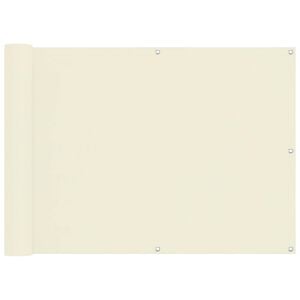 vidaXL Parvekkeen Verho Kerma 75 x 200 cm Oxford-kangas