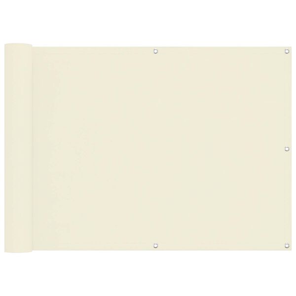 vidaXL Parvekkeen Verho Kerma 75 x 200 cm Oxford-kangas