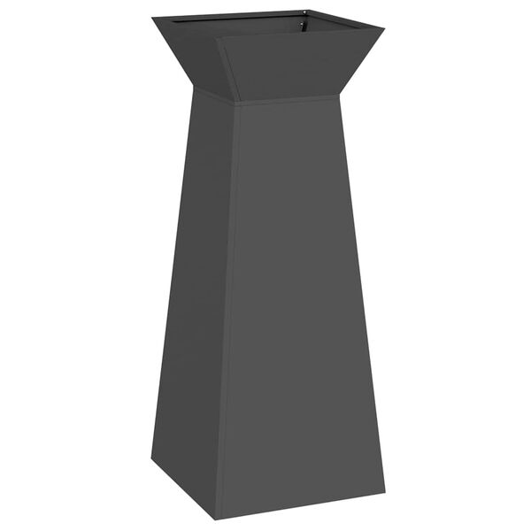 vidaXL Sarakkeellinen ruukku Musta 40 x 40 x 100 cm