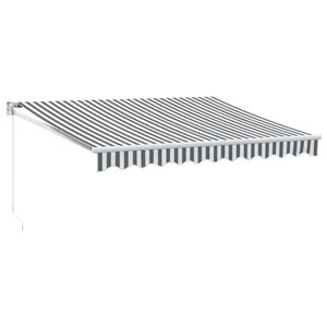 vidaXL Kelattava markiisi antrasiitti/valk. 3x2,5 m kangas/alumiini