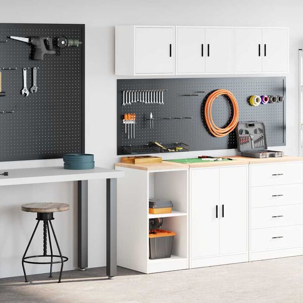 vidaXL Autotallikaapit 2 kpl valkoinen tekninen puu