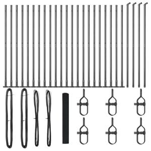 vidaXL Hitsattu metalliverkkoaita betoni-juurella 50 x 1,2 m Harmaa