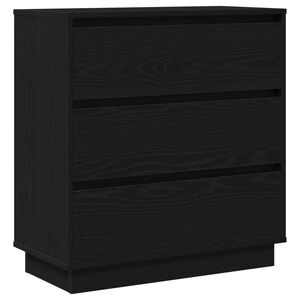vidaXL Y&ouml;p&ouml;yt&auml;kaappi Musta tammi. 71 x 34,5 x 75 cm Tekninen puu