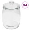 vidaXL Lasiset s&auml;ilytyspurkit kansilla 4 kpl 3850 ml