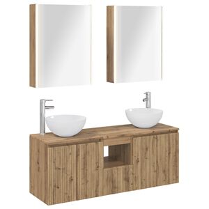 vidaXL Kylpyhuoneen kaappisetti 5 pcs Artisaanitammi 53 x 15,5 x 70 cm