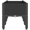 vidaXL Kukkalaatikko jaloilla musta 120x40x42 cm PP