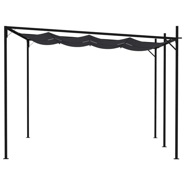 vidaXL Katos sisäänvedettävällä katolla 400x300x233 cm antrasiitti