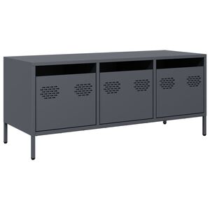 vidaXL TV-taso antrasiitti 101,5x39x43,5 cm kylm&auml;valssattu ter&auml;s