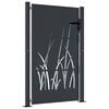 vidaXL Puutarhan portti antrasiitti 100x150 cm ter&auml;s ruohokuvio