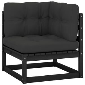 vidaXL Puutarhasohvan kulmaosa antrasiitti tyynyt t&auml;ysi m&auml;nty