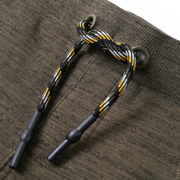 Lasten collegehousut meleerattu tumma khaki 140