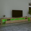 vidaXL TV-taso LED-valoilla Sonoma-tammi 290x36,5x40 cm
