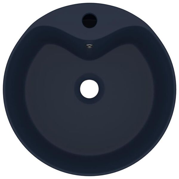 vidaXL Ylellinen pesuallas ylivuodolla tummansin. 36x13 cm keraaminen