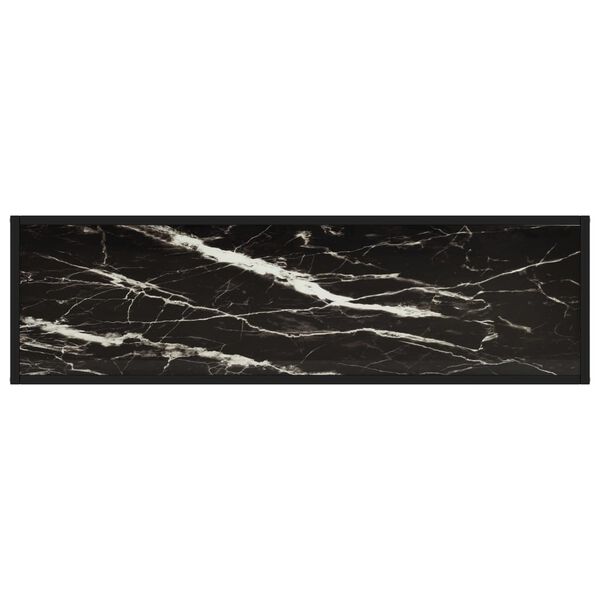 vidaXL Konsolip&ouml;yt&auml; musta 120x35x75 cm karkaistu lasi