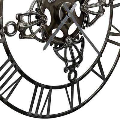 321457 vidaXL Wall Clock Silver 78 cm Metal