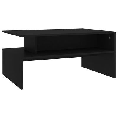 vidaXL Sohvapöytä musta 90x60x42,5 cm lastulevy