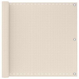 vidaXL Parvekkeen Verho Kerma 75 x 700 cm HDPE ja alumiini