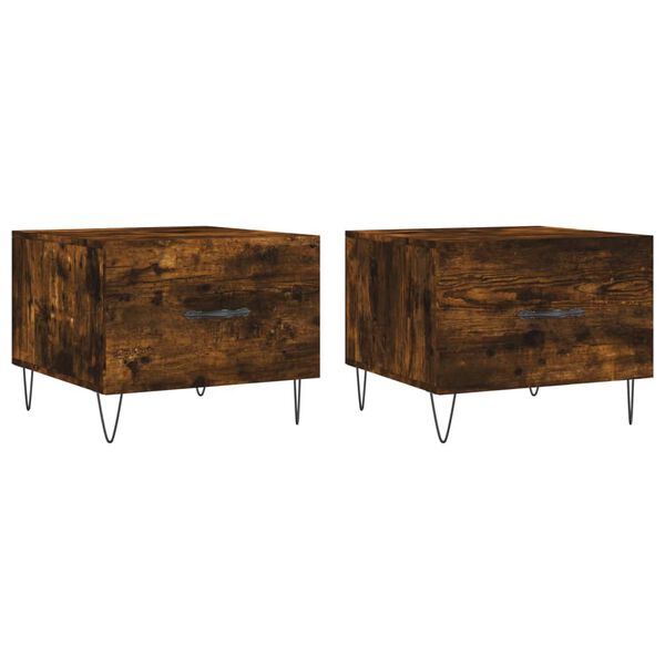 vidaXL Sohvap&ouml;yd&auml;t 2 kpl savutammi 50x50x40 cm tekninen puu