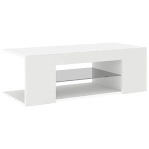 vidaXL TV-taso LED-valoilla valkoinen 90x39x30 cm