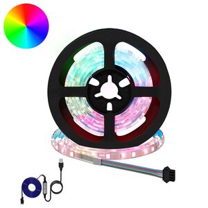 vidaXL LED-nauha 2 kpl Musta ja l&auml;pin&auml;kyv&auml; Kupari ja muovi