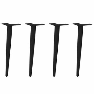 vidaXL Sohvap&ouml;yd&auml;n jalat kartiomaiset 4 kpl musta 30-31 cm ter&auml;s