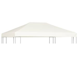 vidaXL Huvimajan katto 310 g/m&sup2; 4x3 m kermanvalkoinen