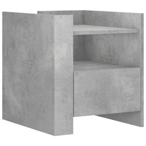 vidaXL Y&ouml;p&ouml;yt&auml; betoninharmaa 45x50x50 cm tekninen puu