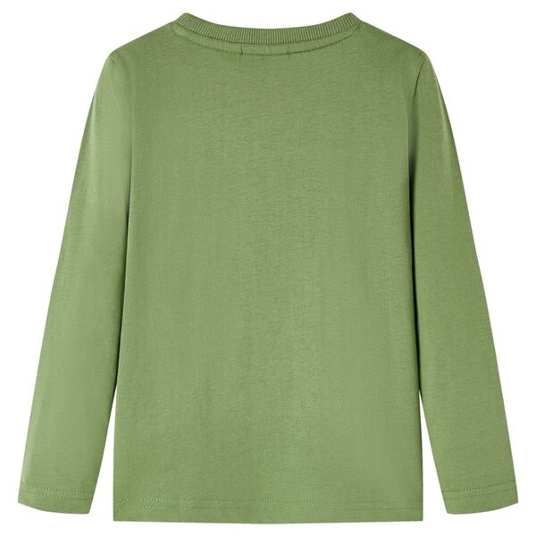 Lasten pitk&auml;hihainen T-paita vaalea khaki 104