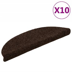 vidaXL Porrasmatot itseliimautuvat 10 kpl 56x17x3 cm ruskea puolipy&ouml;re&auml;
