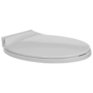 vidaXL WC-istuin pehme&auml;sti sulkeutuva vaaleanharmaa soikea