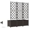 vidaXL Puutarha ruukku 3 pcs Ruskea Ter&auml;s