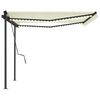 vidaXL Sis&auml;&auml;nkelattava markiisi LED/tuulisensori 4x3 m kerma