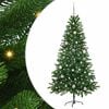 vidaXL Joulukuusi 150 LED-valoilla jalustalla Vihre&auml; 150 cm PE