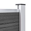 vidaXL Aitapaneelisarja WPC 699x105 cm musta