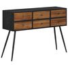 vidaXL Konsolip&ouml;yt&auml; laatikoilla 116x30x76 cm kierr&auml;tetty t&auml;ystiikki