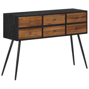 vidaXL Konsolip&ouml;yt&auml; laatikoilla 116x30x76 cm kierr&auml;tetty t&auml;ystiikki