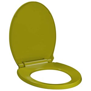 vidaXL WC-istuin pehme&auml;sti sulkeutuva vihre&auml; soikea