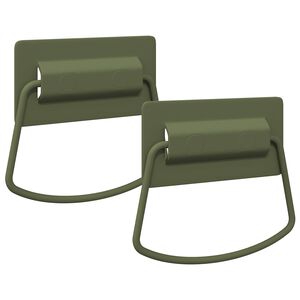 vidaXL Kaappikahvat 2 kpl Oliivivihre&auml; 85 x 45 mm Metalli
