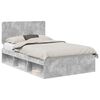 vidaXL S&auml;ngyn runko Betonin harmaa 4FT6 Double Massiivinen m&auml;nty