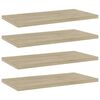 vidaXL Kirjahyllytasot 4 kpl Sonoma tammi 40x20x1,5 cm tekninen puu
