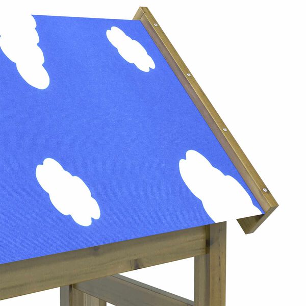 vidaXL Leikkitorni Ruskea Kyll&auml;stetty massiivinen puu