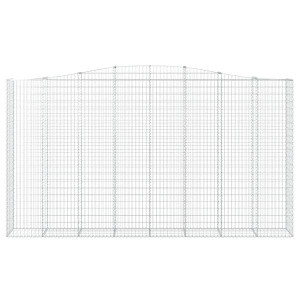 vidaXL Kaarevat kivikorit 3 kpl 400x50x220/240 cm galvanoitu rauta