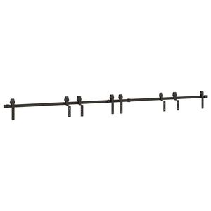 vidaXL Liukuoven asennussarja ter&auml;s 366 cm musta