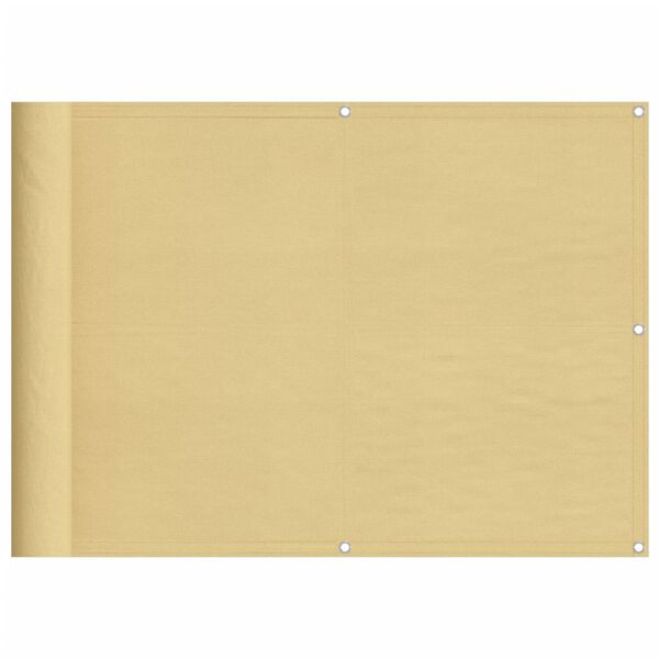 vidaXL Parvekesuoja hiekka 75x300 cm 100% polyesteri Oxford kangas