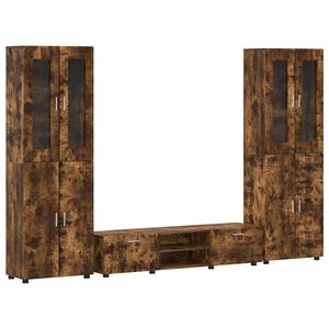 vidaXL TV-tasosetti hyllyll&auml; FLORIN 3 pcs Savup&auml;hkin&auml; Tekninen puu