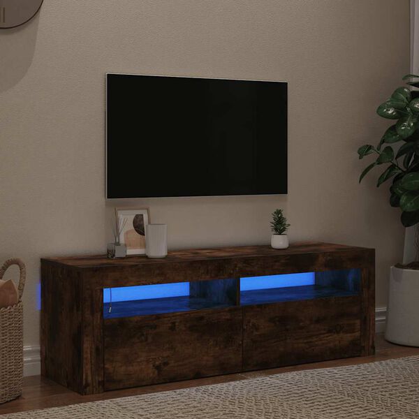 vidaXL TV-taso LED-valoilla savutammi 120x35x40 cm