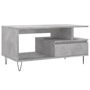 vidaXL Sohvap&ouml;yt&auml; betoninharmaa 90x49x45 cm tekninen puu