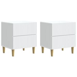vidaXL Y&ouml;p&ouml;yt&auml;kaappi 2 pcs valkoinen 43 x 34,5 x 48 cm Tekninen puu
